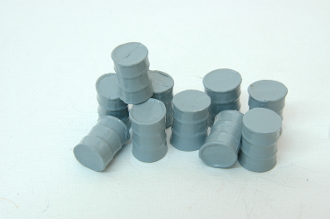 55 Gallon Steel Drums (10) (HO Scale)