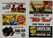 Gas Station/Oil Billboard Signs 1950's (HO Scale)