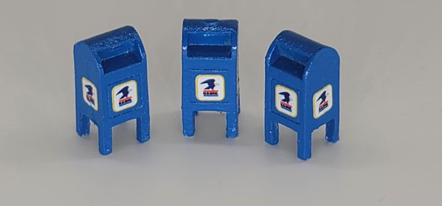 Custom U.S. Mail Street Box 1971-1992 Blue(3) (S Scale)