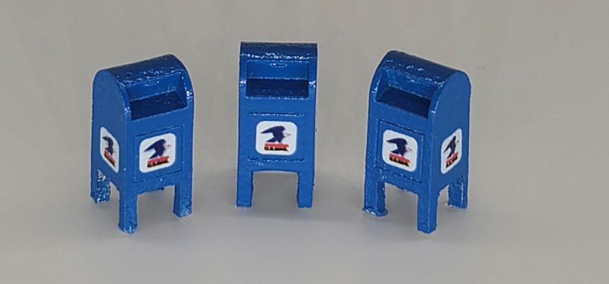 Custom U.S. Mail Street Box 1992-1993 Blue(3) (S Scale)