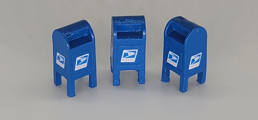 Custom U.S. Mail Street Box 1993-Present Blue(3) (S Scale)