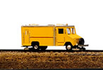 MOW Vehicles -- Box Van High Rail Inspection Vehicle (N Scale)