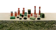 Deluxe Gas Station Detail Set (20 Pieces) (N Scale)