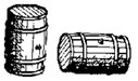 N/HO Small Wood Barrels