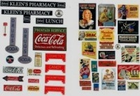 Vintage Drugstore & Pharmacy Signs 1930's-50's (HO Scale)