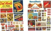 Vintage Fruit Crate and Fruit Stand Signs 1930s-50s (70) (HO Scale)