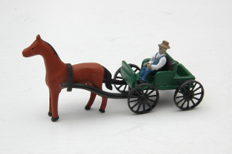 Buggy/Horse & Driver (HO Scale)