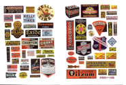 Oil & Tire Signs for Gas Stations 1940s - 50s (HO Scale)