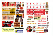 Gas Station Signs, Series III 1930's - 60's (HO Scale)