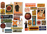 Tobbacco/Cigar/Beer Signs 1930's-50's (HO Scale)