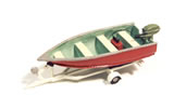 Fishing Boat, Motor & Trailer (HO Scale)