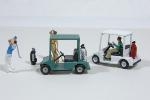Golf Carts(2) Golf Bags(4) (HO Scale)