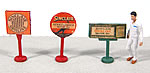 Vintage Gas Station Curb Signs Sinclair (HO Scale)