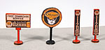 Vintage Gas Station Curb Signs Oilzum (HO Scale)