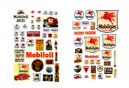 Vintage Gas Station Signs, Mobil 1930's - 50's (HO Scale)