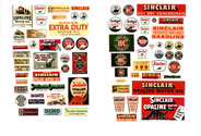 Vintage Gas Station Signs, Sinclair 1930's - 50's (HO Scale)