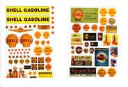 Vintage Gas Station Signs, Shell 1930's - 50's (HO Scale)