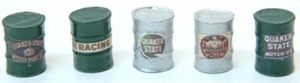 Custom Oil Barrels Quaker State Silver/Green (HO Scale)