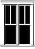 Double Double-Hung Window (HO Scale)