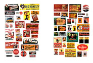 Saloon & Tavern Posters & Signs 1930's - 50's (N Scale)