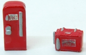 Mini Custom Soda Machine Set RC Cola (2) (N Scale)