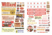 Gas Station Posters & Signs 1930's - 60's (N Scale)