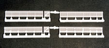 Custom Picket Fence, clean white, 11" (HO Scale)