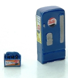 Custom Upright Soda Machine/Case Pepsi (HO Scale)