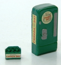 Custom Upright Soda Machine/Case Canada Dry (HO Scale)