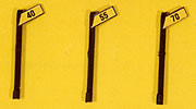 Custom Right of Way signs - Angled High Speed (HO Scale)