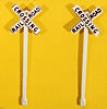 Custom Right of Way signs - R.R. Crossbuck (HO Scale)