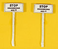 Custom Right of Way signs - Stop Drawbridge (HO Scale)