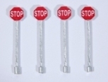 Custom Street Signs - Stop (red) (HO Scale)