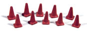 Custom Highway Cones (10) (HO Scale)