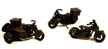 US Military Motorcycles (3) (HO Scale)