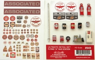 Ultimate Detail Set Flying "A" Gas Station (HO Scale)